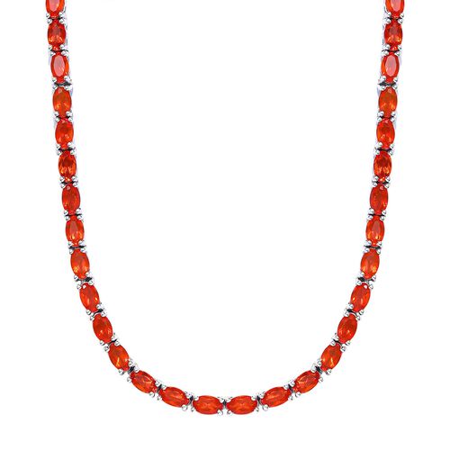 Mexikanische Kirsch-Feueropal-Halskette, 45 cm - 13,43 ct. image number 0