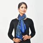 Geschmeidiger Luxuri&ouml;ser 100% Seiden-Schal, 50 x 160 cm, himmelblau