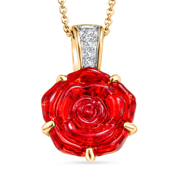 GP Whispers of Murano Kollektion - Kanchanaburi Blauer Saphir Schmuckset ca. 50 cm 925 Silber 750 Gelbgold vermeil 3.96 ct