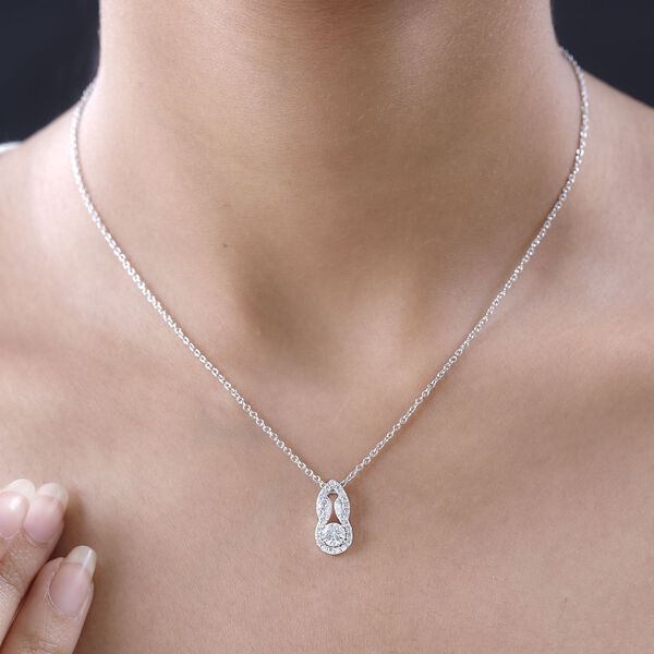 Moissanit Anh&auml;nger mit 50cm Kette - 0,58 ct. image number 8