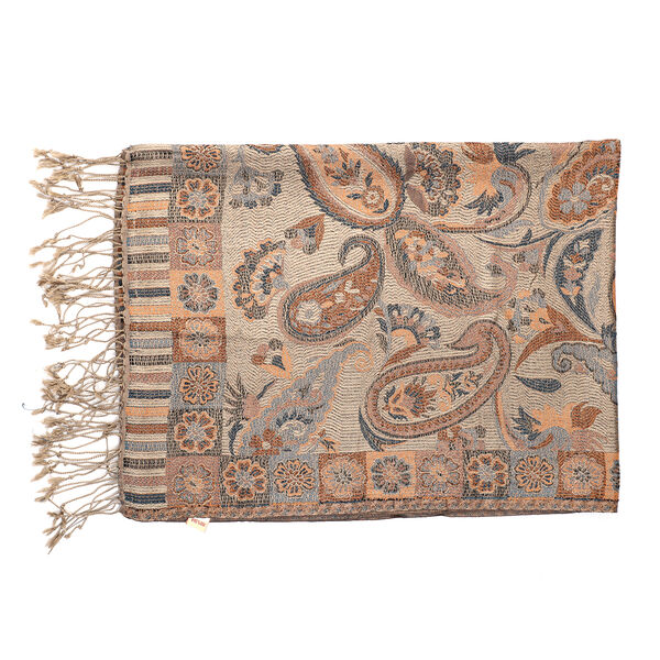 Premium Kollektion - gewebter Schal, Erdfarben image number 5