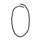 Hämatit Halskette ca. 50 cm 925 Silber vergoldet ca. 210,00 ct.