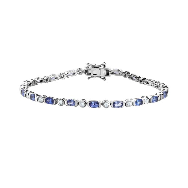 Tansanit und Zirkon Armband