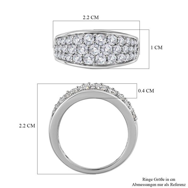 Moissanit Cluster Ring - 0,96 ct. image number 4