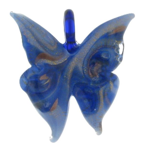 IL MURANO DI FRANCESCA- blauer Muranoglas aus Italien Schmetterlingsanh&auml;nger