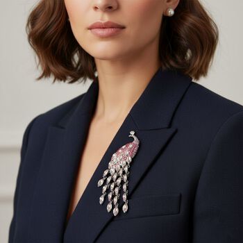 Mehrfarbiger Kristall Brosche