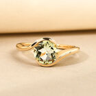 Ouro Verde-Quarz-Ring, 925 Silber vergoldet  ca. 1,64 ct image number 1