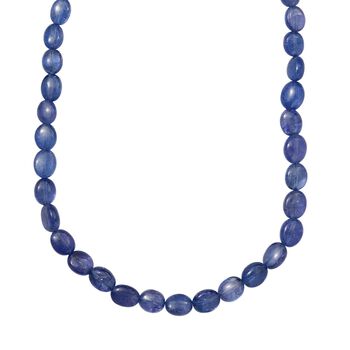 AAA Tansanit 45cm Halskette in 585 Gold - 78 ct.