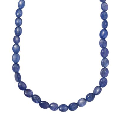 AAA Tansanit Halskette ca. 45 cm 585 Gold ca. 78,00 ct.