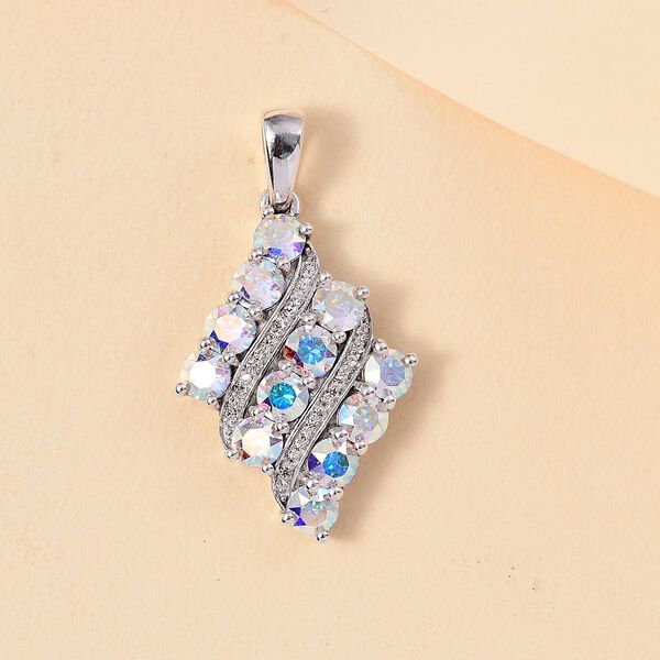 J Francis gefertigt mit SWAROVSKI- AB und wei&szlig;er Swarovski Kristall Anh&auml;nger image number 2