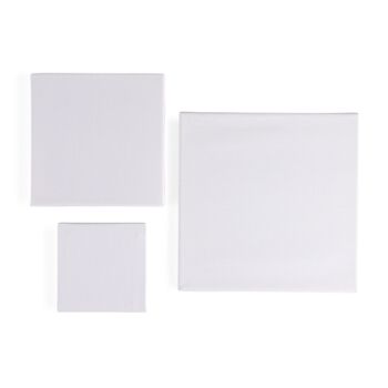 Leinwand-Malset - 3-teiliges Set mit Blanko-Leinw&auml;nden, inklusive Farben, Mischpalette, Staffelei und Pinseln