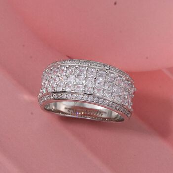 LUSTRO STELLA Zirkonia Ring im Half-Eternity-Stil