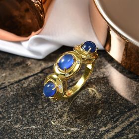 D'Joy Aurora Mondstein und Zirkon Ring - 3,27 ct.