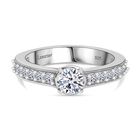 LUXURIANT DIAMOND - Lab Grown Diamant VS-EF SGL zertifiziert Ring 925 Silber rhodiniert (Größe 18.00) ca. 1.00 ct