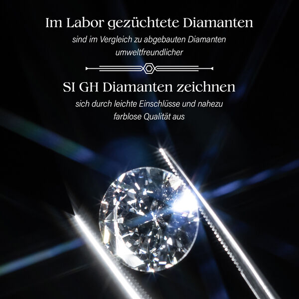 LUXORO SI-GH Labor Diamant Ring in 417 Weißgold - 1 ct. image number 11