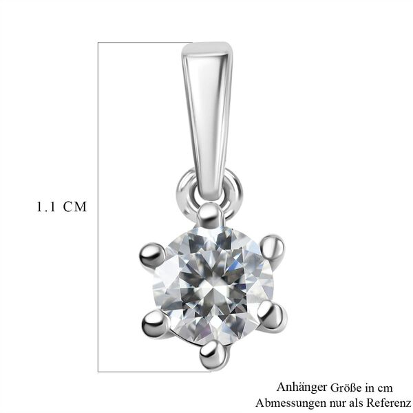 Moissanit Anhänger 925 Silber rhodiniert ca. 0.23 ct image number 6