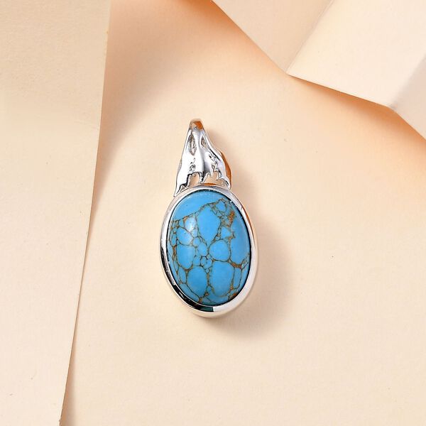 Blaues T&uuml;rkis Anh&auml;nger 950 Kupfer ca. 5,56 ct. image number 1