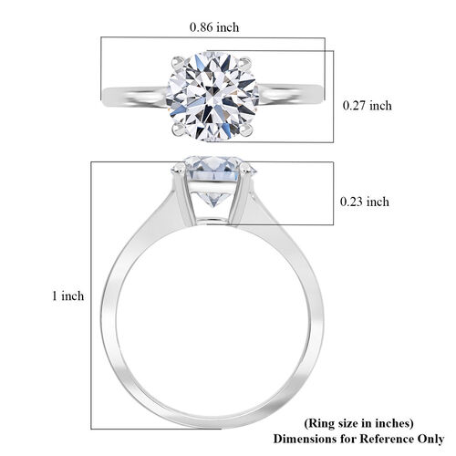 LUXURIANT DIAMOND- SGL zertifizierter VS-EF Labor Diamant Ring in 585 Weißgold - 3 ct. image number 4