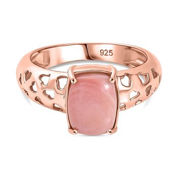 AA Vinicunca-Peruanischer Opal Ring 925 Silber 750 ros&eacute;vergoldet (Gr&ouml;&szlig;e 18.00) ca. 1,48 ct