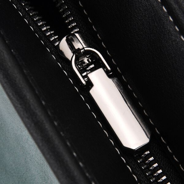 Bestickter Shopper, Blumen-Design, 46x15x28cm, Blau image number 7