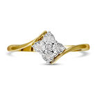Diamant-Ring, 925 Silber vergoldet (Größe 16.00) ca. 0,05 ct image number 0