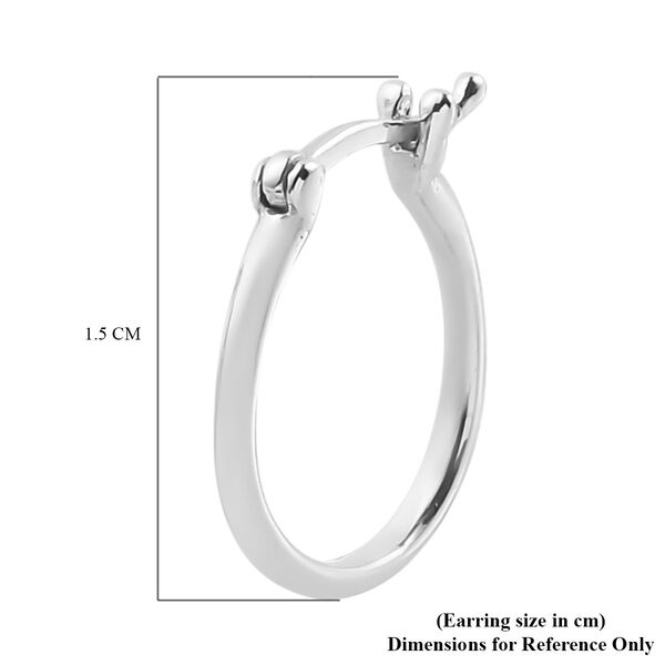 Creolen 925 Silber platiniert image number 4