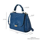 Luxus Crossbody Tasche mit Kroko-Prägung aus echtem Leder, Blau image number 6