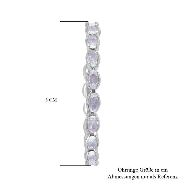 Wei&szlig;er Zirkonia Ohrringe, Reines Messing image number 5