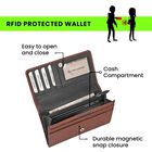 Geldbörse aus 100% echtem Leder, RFID geschützt, Eidechsenprägung, braun image number 4
