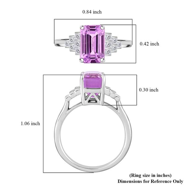 Rhapsody AAAA Patroke Kunzit, Weißer Diamant Ring 950 Platin (Größe 17.00) ca. 4,85 ct image number 5