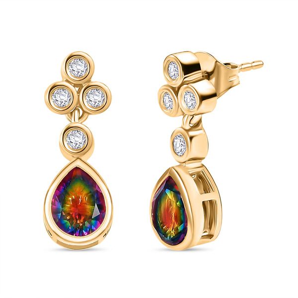 Nebula Quarz und Zirkon Ohrringe, ca. 3,18 ct. image number 0