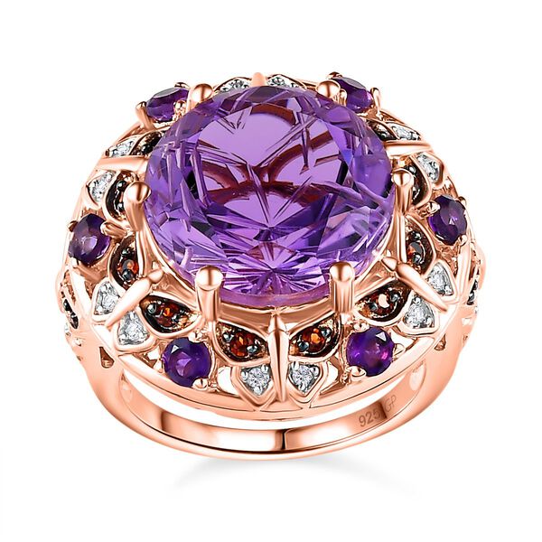 GP Trionfo Kollektion- AA Rose De France Amethyst und Multi-Edelstein-Ring - 9,71 ct. image number 4