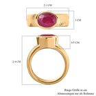 Afrikanischer Rubin (Fissure gefüllt) Ringe 925 Silber Gelbgold Vermeil (Größe 21.00) ca. 2.63 ct image number 6