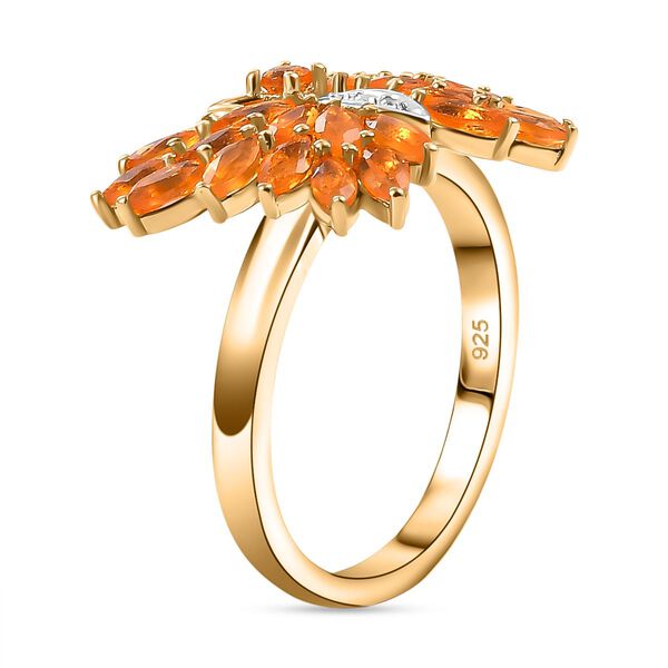 Feueropal und Zirkon Ring - 1,33 ct. image number 5