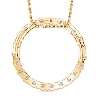 LUXURIANT DIAMOND -  Lab Grown Diamant SI-GH SGL zertifiziert Anh&auml;nger 925 Silber Gelbgold Vermeil ca. 1.00 ct