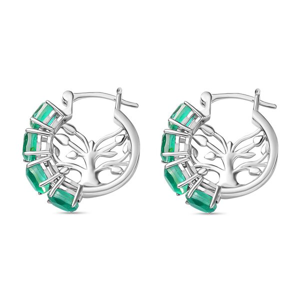 Smaragd-Quarz Triplette Ohrringe Messing ca. 4.98 ct image number 4