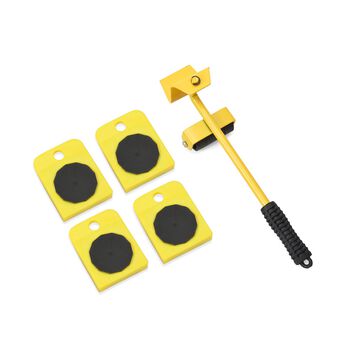 5er-Set M&ouml;belroller, Gr&ouml;&szlig;e: 7,8x10 cm und 7x34 cm, Gelb