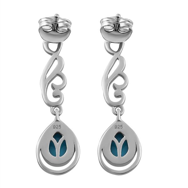 Amerikanischer, nat&uuml;rlicher Sleeping Beauty T&uuml;rkis Ohrringe 925 Silber platiniert ca. 1.32 ct image number 5