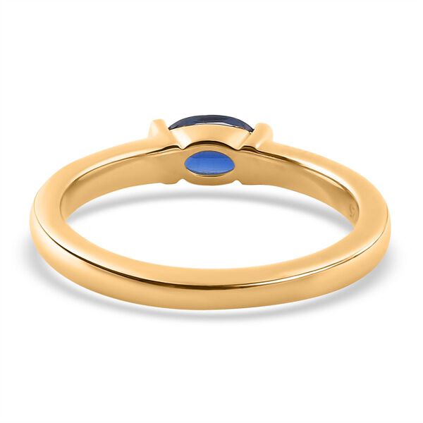 Kyanit Ring 925 Silber vergoldet (Gr&ouml;&szlig;e 17.00) ca. 0,58 ct image number 6