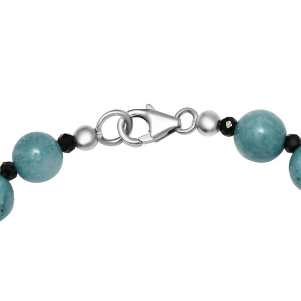 Aquamarin und schwarzes Spinell-Armband, 19 cm - 64 ct. image number 4
