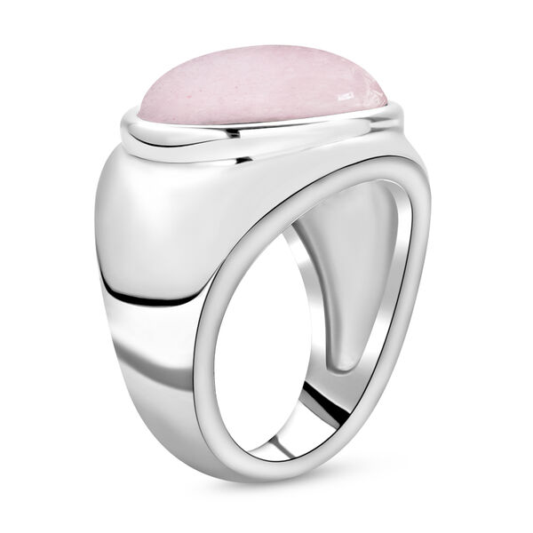 2er-Set, Rosenquarz Solit&auml;r Ring und Anh&auml;nger mit Kette in Silber, 27,00 ct. image number 4