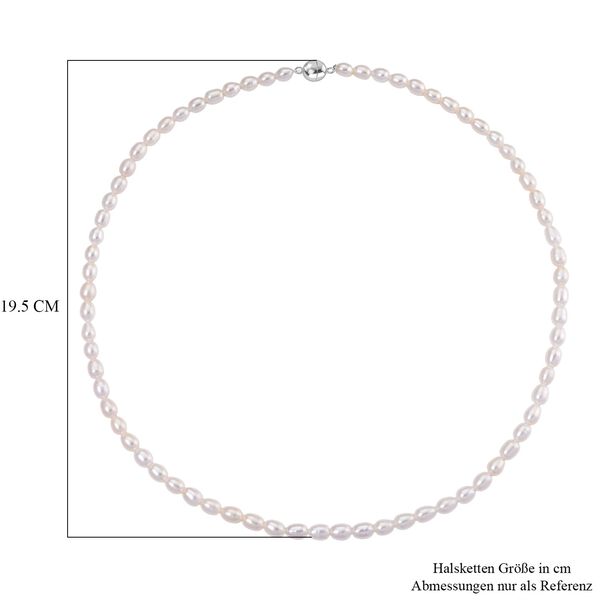 D'Joy AAA wei&szlig;e S&uuml;&szlig;wasserperle 50cm Halskette, 925 Silber rhodiniert image number 5