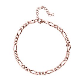 Figaro-Armband, ca. 19 cm, Edelstahl, roséfarben