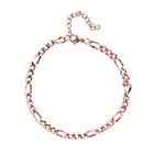 Figaro-Armband, ca. 19 cm, Edelstahl, roséfarben