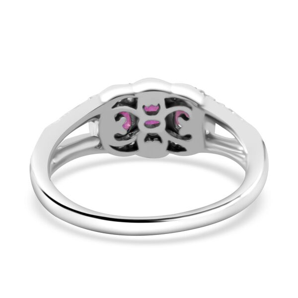 Afrikanischer Rubin und Zirkon-Ring - 1,14 ct. image number 3