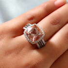AAA Marropino Morganit und natürlicher Champagner Diamant-Ring, 585 Roségold  ca. 8,31 ct image number 2