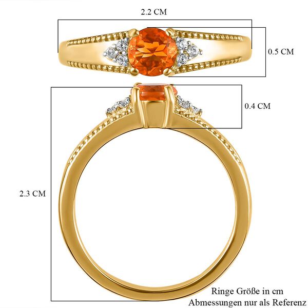 Salamanca Feueropal und Zirkon Ring - 0,40 ct. image number 7