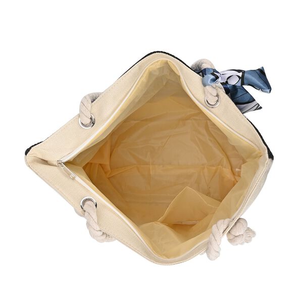 Einkaufstasche mit Schleife, Schwarz image number 3