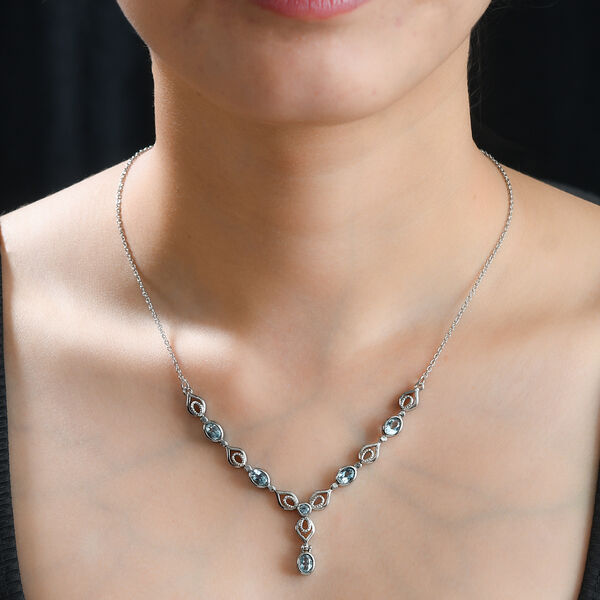 Himmelblaue Topas-Halskette, 45 cm - 2,81 ct. image number 3