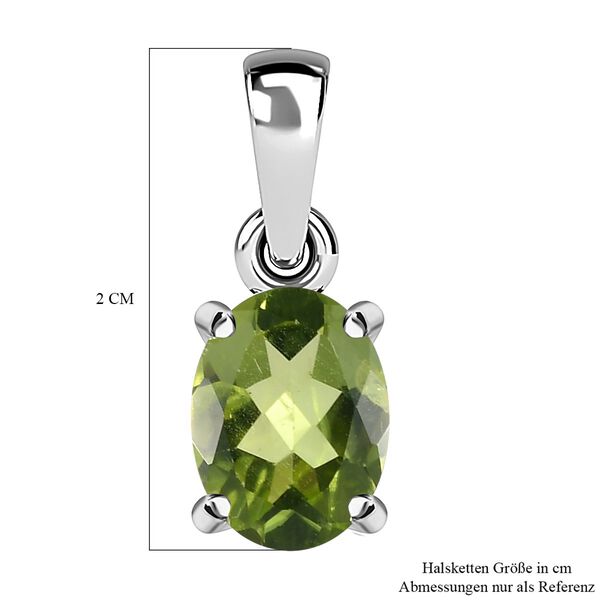 Peridot Solit&auml;r-Anh&auml;nger in Silber, 1,23 ct. image number 6